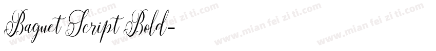 Baguet Script Bold字体转换